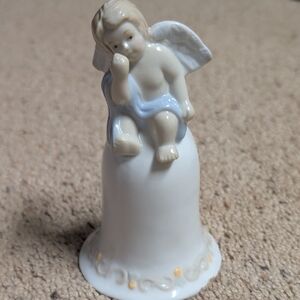 Cherub Angel Sitting Porcelain Bell